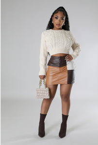 S'more Faux Leather Skirt